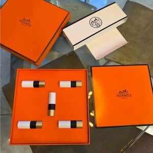 Hermès lipstick Gift Set with White, Black & Gold Accents